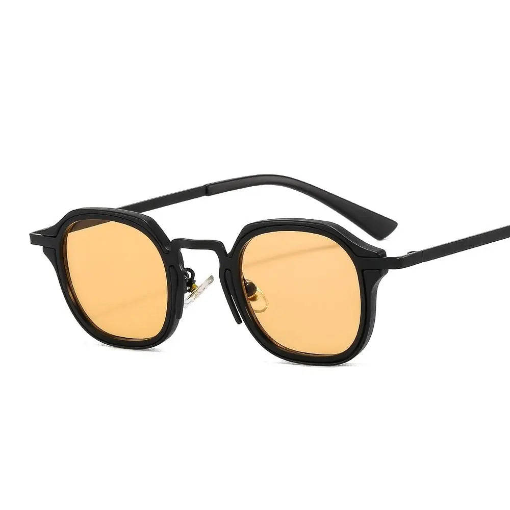Punk Shades Vintage Trendy Driving Sun Glasses UV400 Protection Small Square Sunglasses for Women & Men
