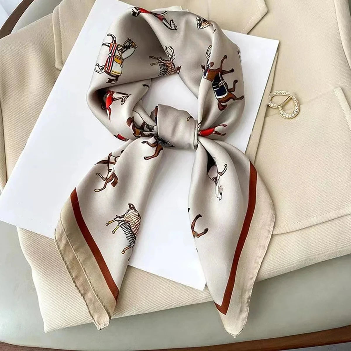 Fashion Satin Silk Scarf for Women – Head, Neck & Hair Accessory