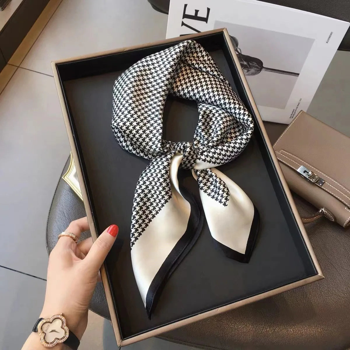 Fashion Satin Silk Scarf for Women – Head, Neck & Hair Accessory