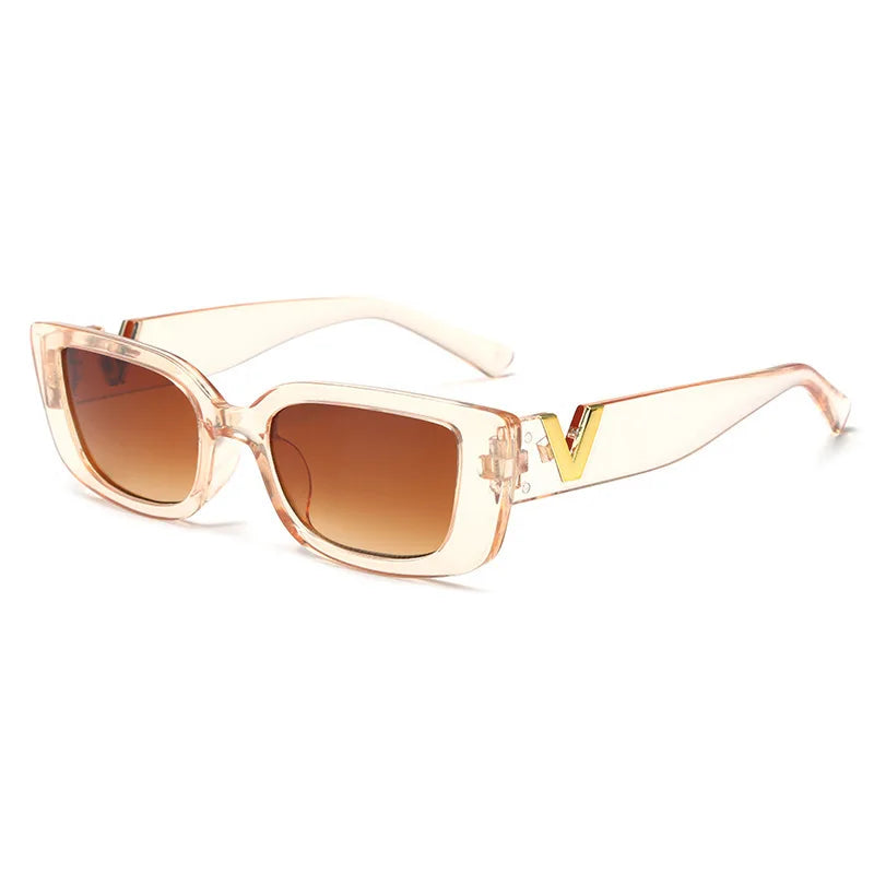 Retro Cool Small Frame Cat Eye Sunglasses for Women 2024 Luxury Sun Glasses Men Fashion Jelly Sunglasses with Metal Hinges