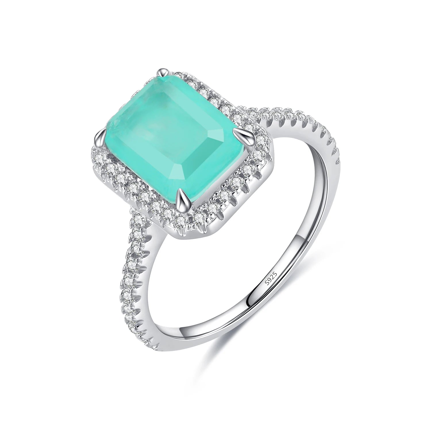 Elegant Sterling Silver Paraiba Tourmaline Ring – Luxury Fine Jewelry for Women