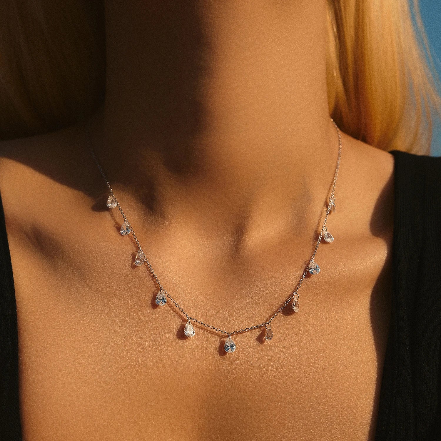 Fine Jewelry 925 Silver Zircon Choker – Timeless Women’s Necklace