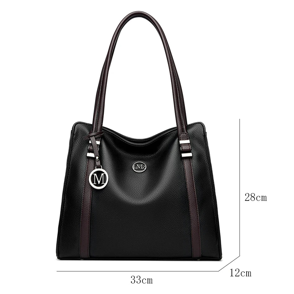 Soft Leather Luxury Handbags Women Bags Designer Shoulder Sac Ladies Large Capacity Top-Handle Bags Shopping Tote Bag Sac A Main