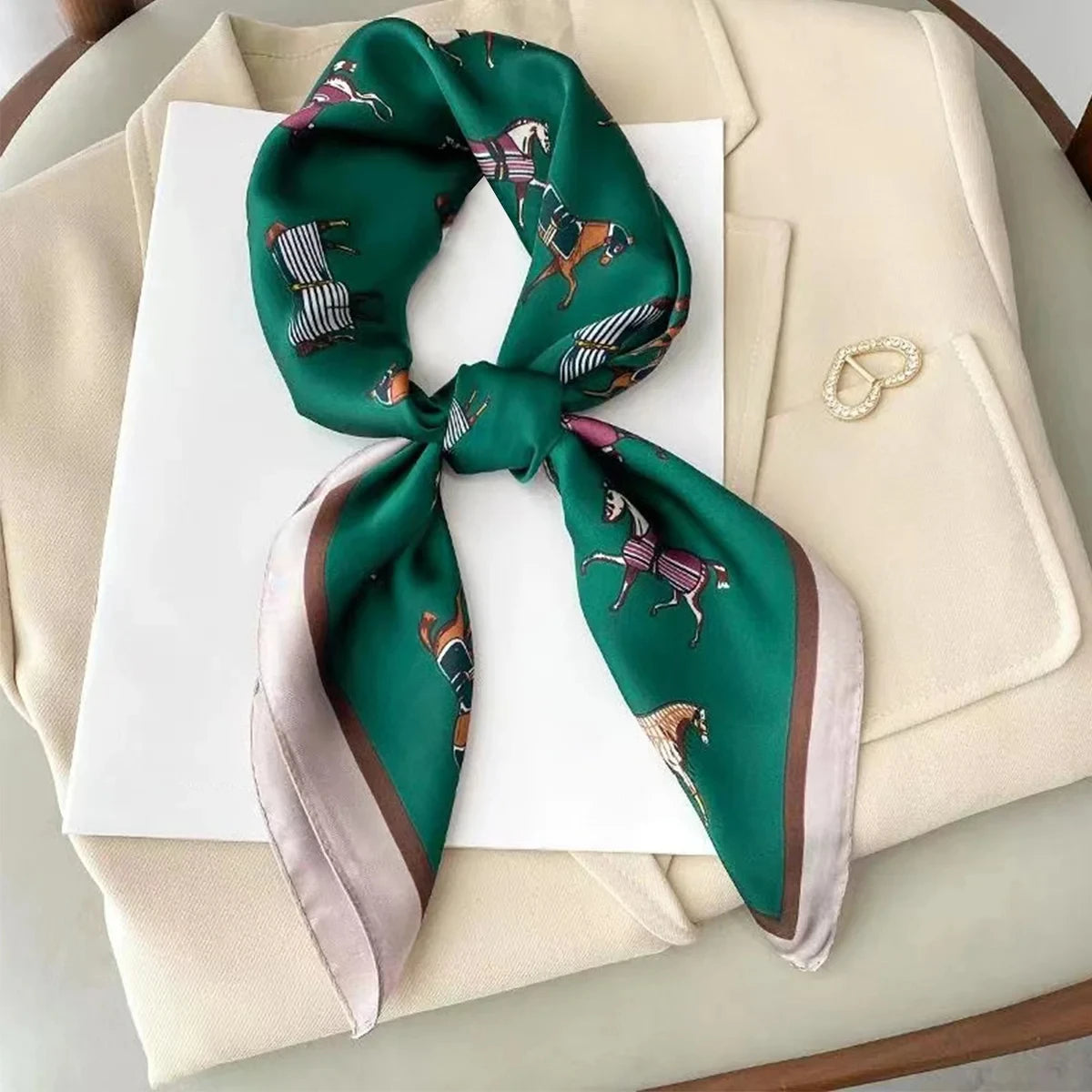 Fashion Satin Silk Scarf for Women – Head, Neck & Hair Accessory
