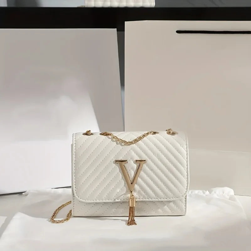 Luxury Embroidered Crossbody Bag for Women – Sequin Tassel Clutch, Small Elegant Purse for Parties & Events
