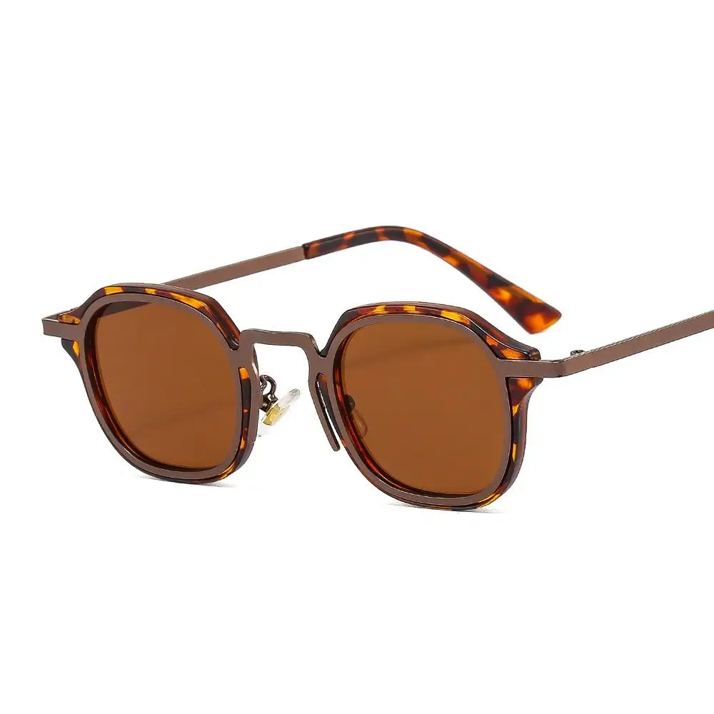 Punk Shades Vintage Trendy Driving Sun Glasses UV400 Protection Small Square Sunglasses for Women & Men
