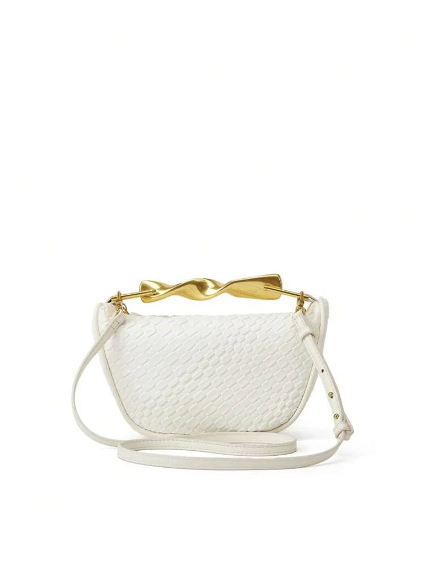 Chic Summer Straw Crossbody Bag – Half-Moon Woven Design for Stylish Women
