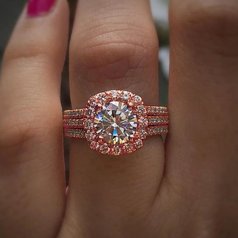 Luxury Women’s Cubic Zirconia Engagement Rings – Elegant Wedding Jewelry