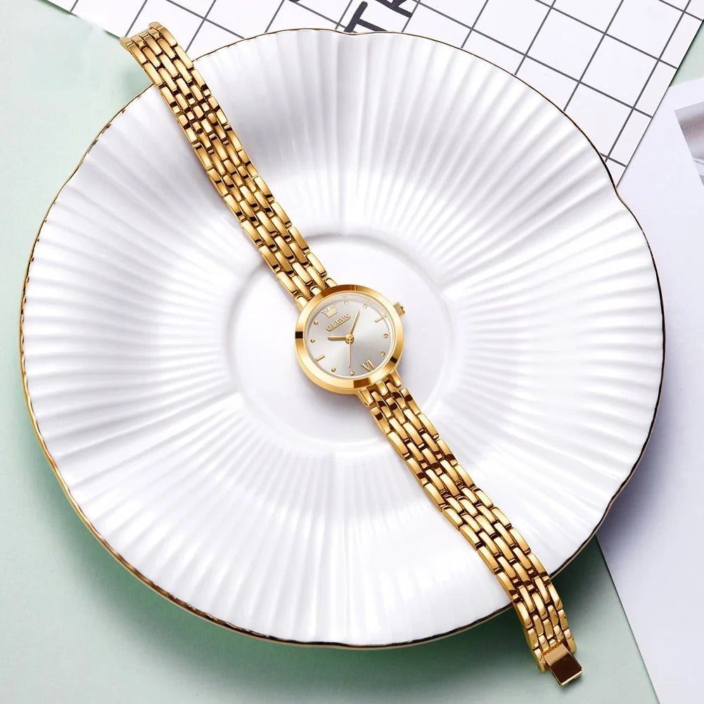 Elegant Gold Quartz Watch for Women – Luxury Timepiece