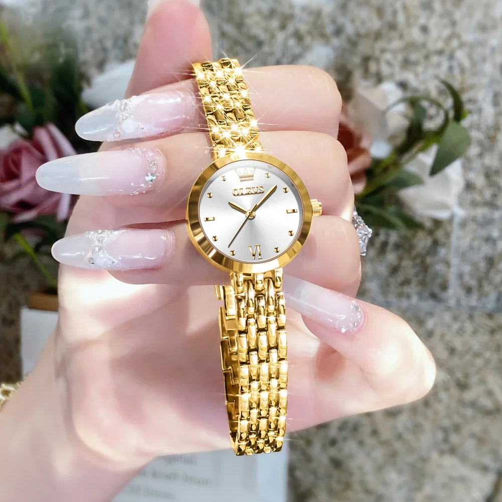 Elegant Gold Quartz Watch for Women – Luxury Timepiece