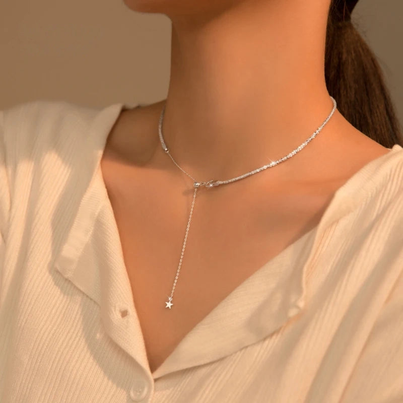 Elegant Dazzling 925 Silver Necklace for Women – New Luxury Accessory
